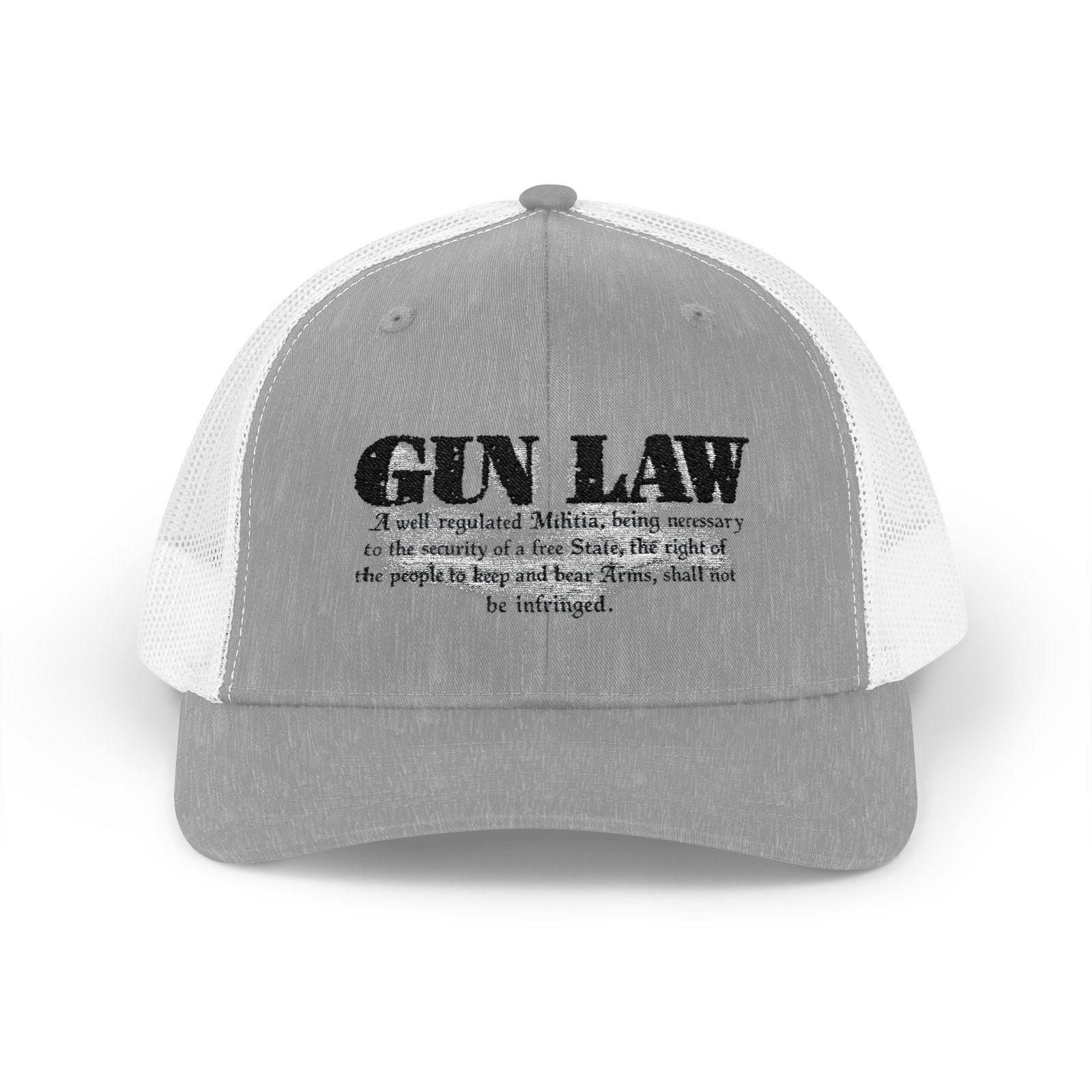 Gun Law Embroidered Rodeo Rope Snapback Trucker Cap - Image 29