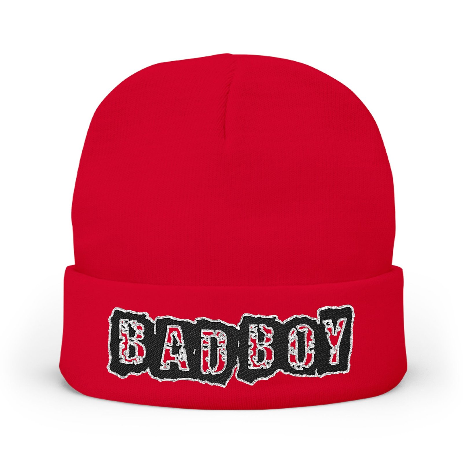 Embroidered "BAD BOY" Knit Beanie – Street Style Winter Hat - Image 20