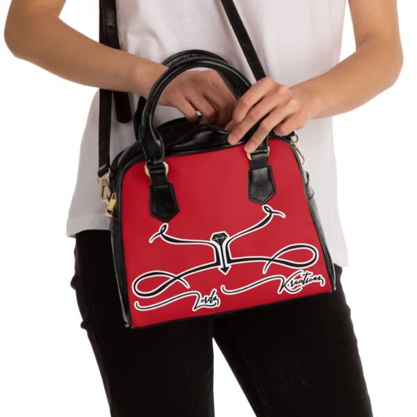 Shoulder Handbag with Artistic Design - Image 3