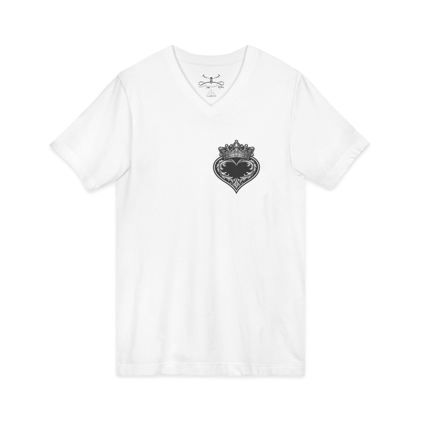 Heart Sleeve V-Neck Tee - Image 7