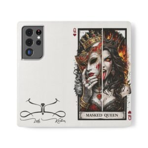Masked Queen – Deck of Hearts Flip Wallet Phone Case | LordzKreationz - Image 21