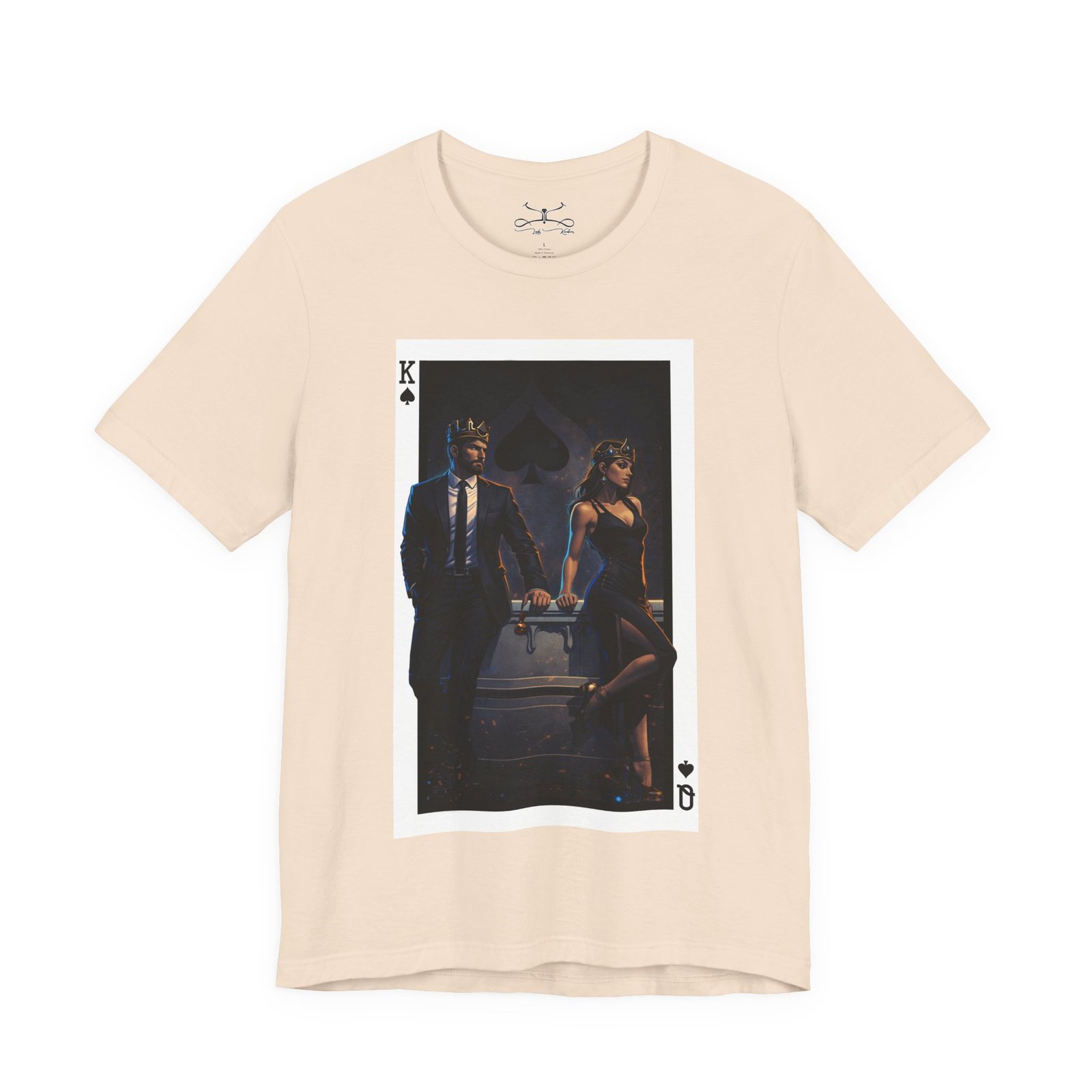 Good-Bye – Deck of Cards King and Queen of Spades Graphic T-Shirt - Image 9