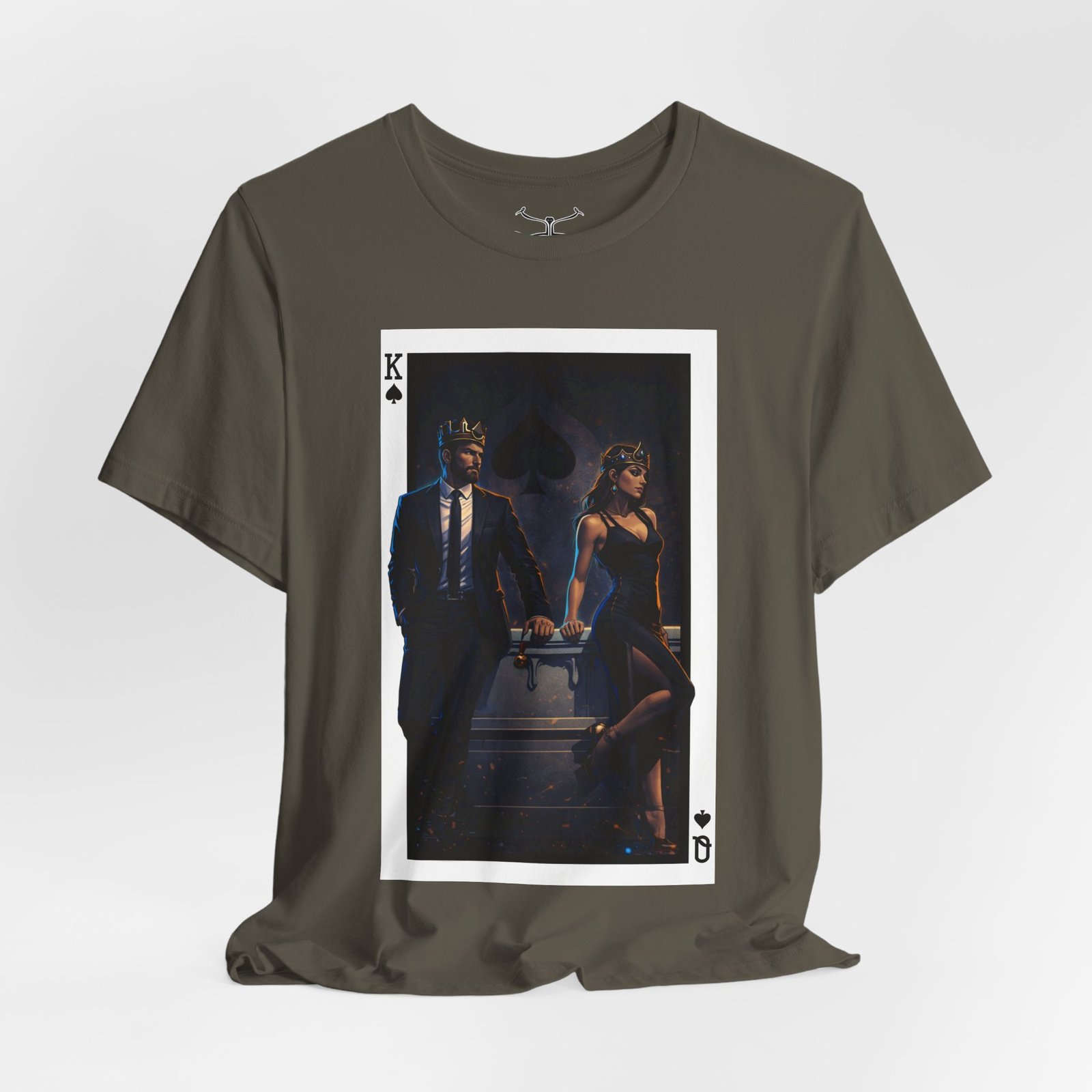 Good-Bye – Deck of Cards King and Queen of Spades Graphic T-Shirt - Image 20