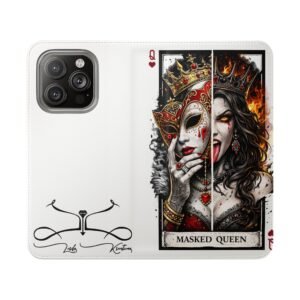Masked Queen – Deck of Hearts Flip Wallet Phone Case | LordzKreationz - Image 61