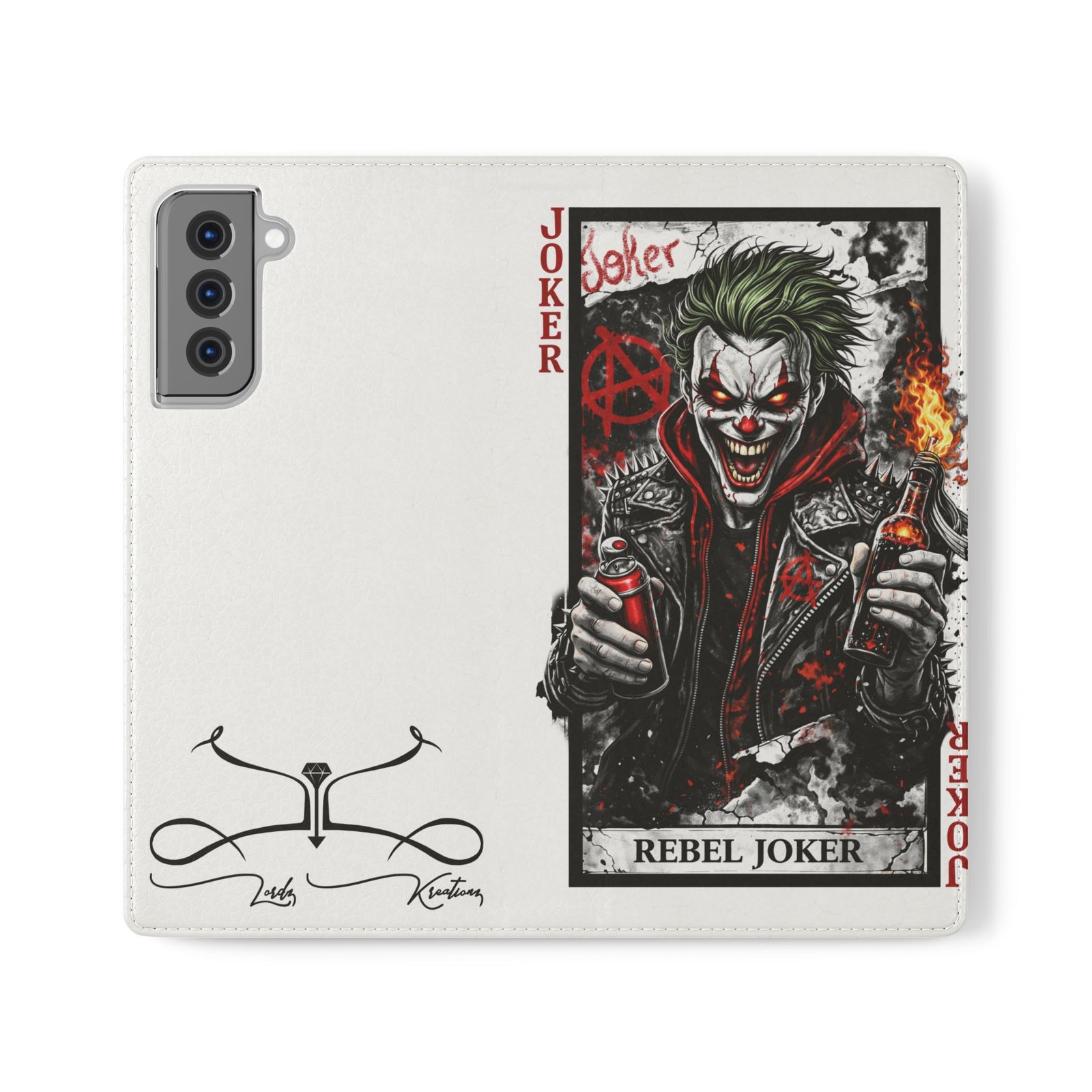 Rebel Joker – Deck of Cards Flip Wallet Phone Case | LordzKreationz - Image 21