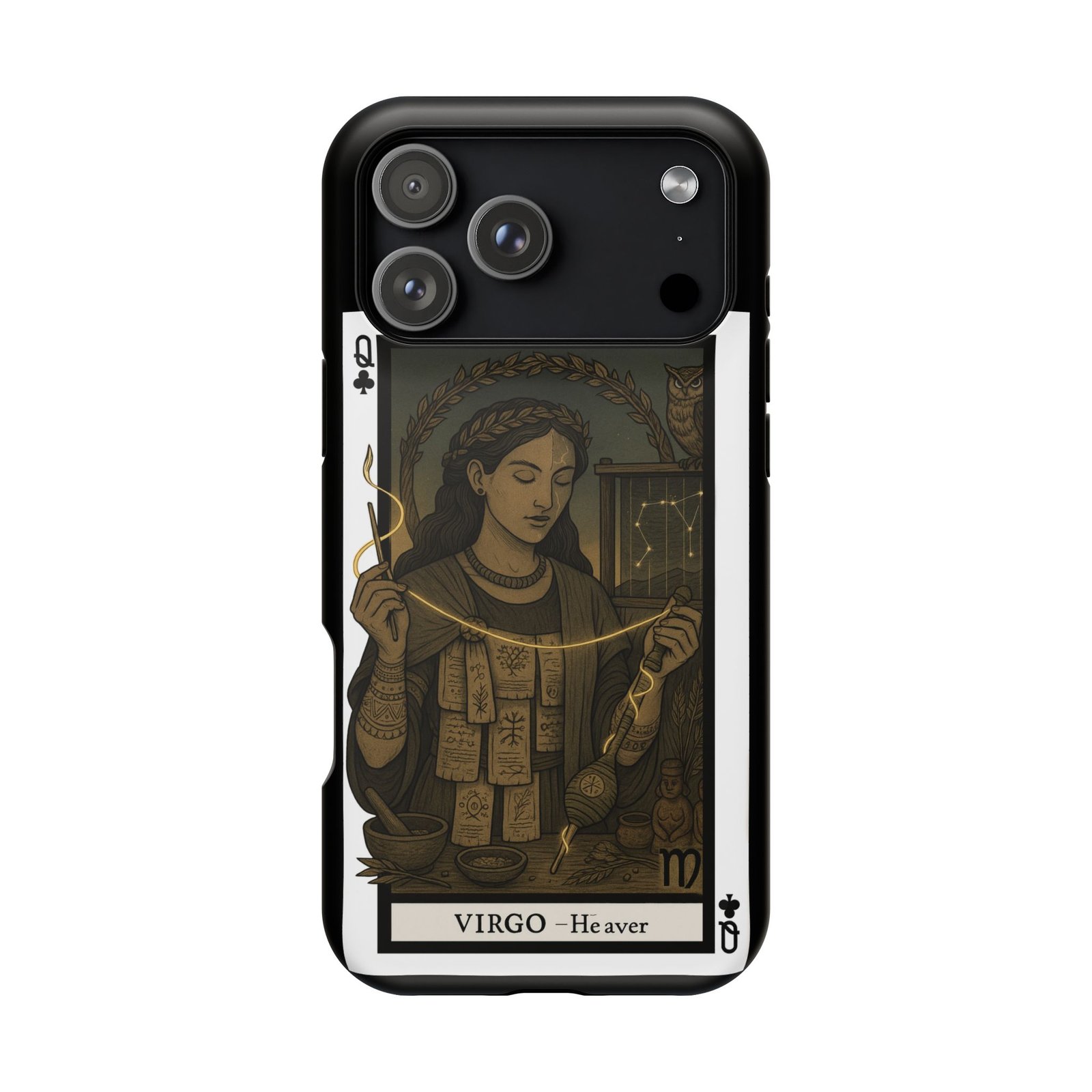 Virgo – Deck of Clubs – MagSafe® Protective Phone Case - Image 3