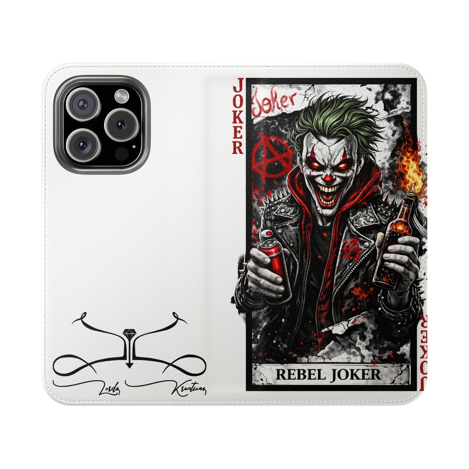 Rebel Joker – Deck of Cards Flip Wallet Phone Case | LordzKreationz - Image 33