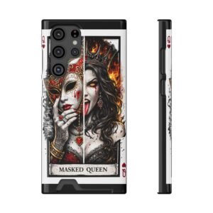 Masked Queen – Deck of Cards Slim Card Holder Phone Case | LordzKreationz - Image 17