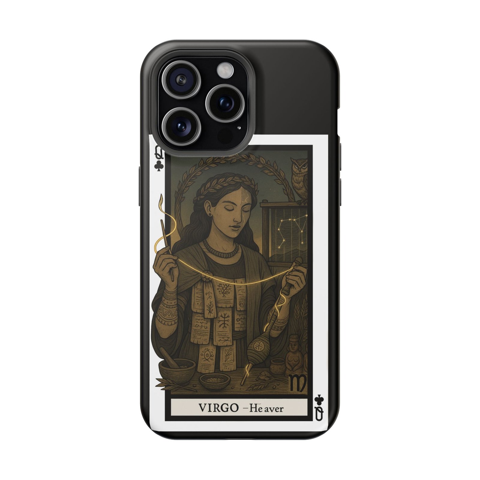 Virgo – Deck of Clubs – MagSafe® Protective Phone Case - Image 24