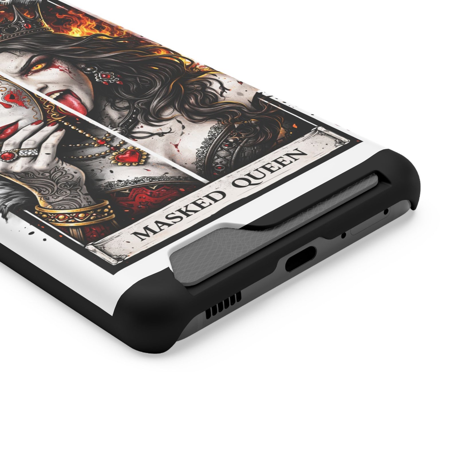 Masked Queen – Deck of Cards Slim Card Holder Phone Case | LordzKreationz - Image 38