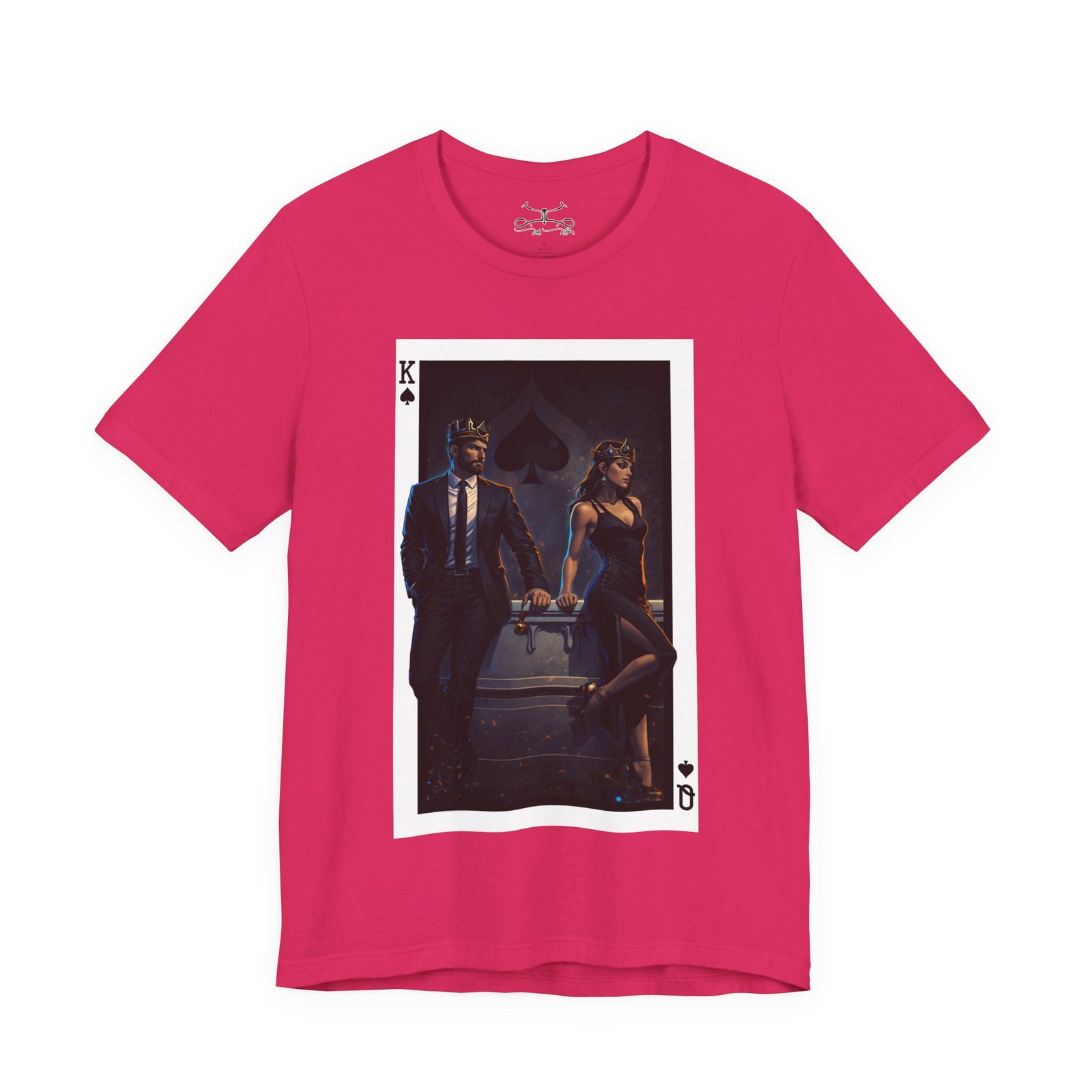 Good-Bye – Deck of Cards King and Queen of Spades Graphic T-Shirt - Image 37