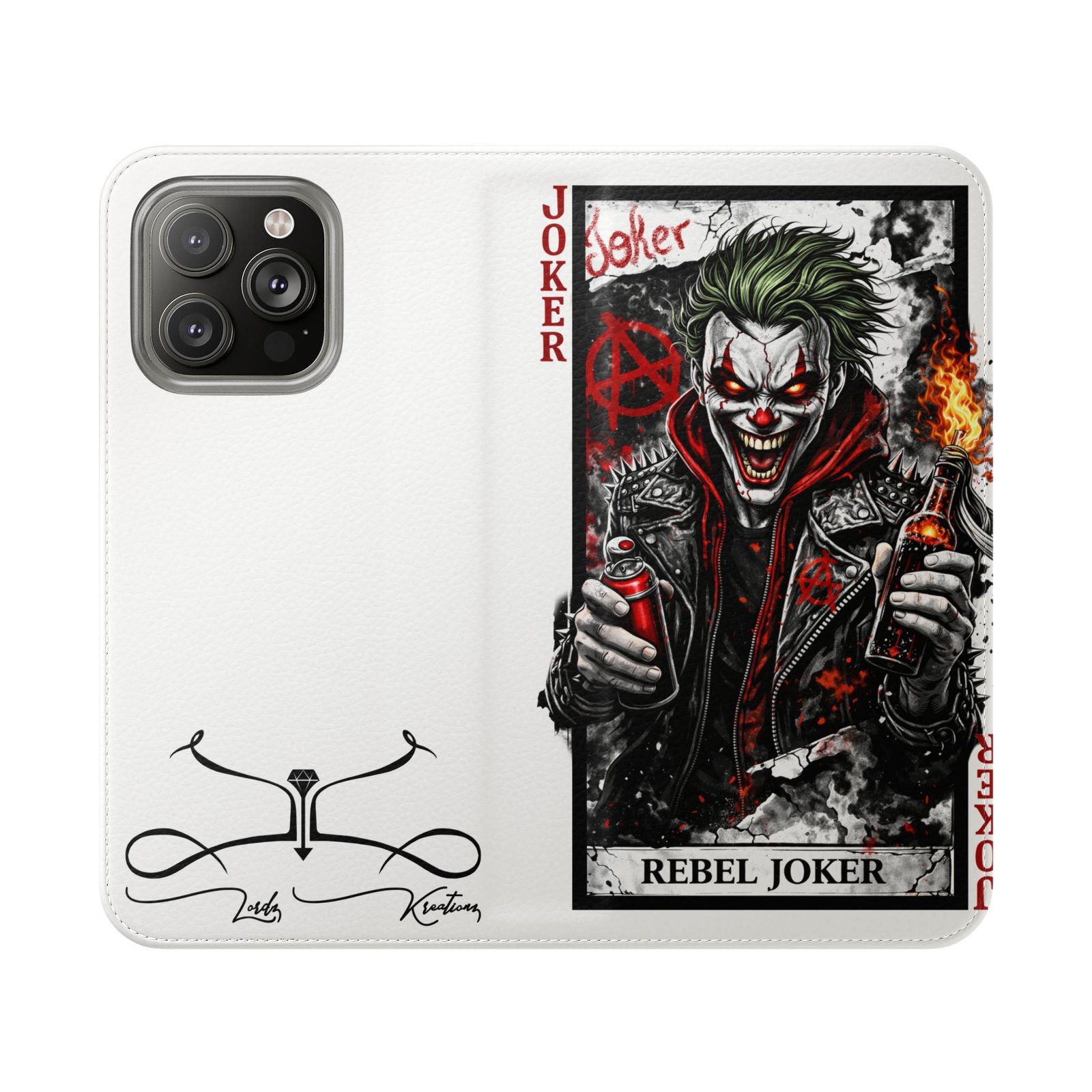 Rebel Joker – Deck of Cards Flip Wallet Phone Case | LordzKreationz - Image 69