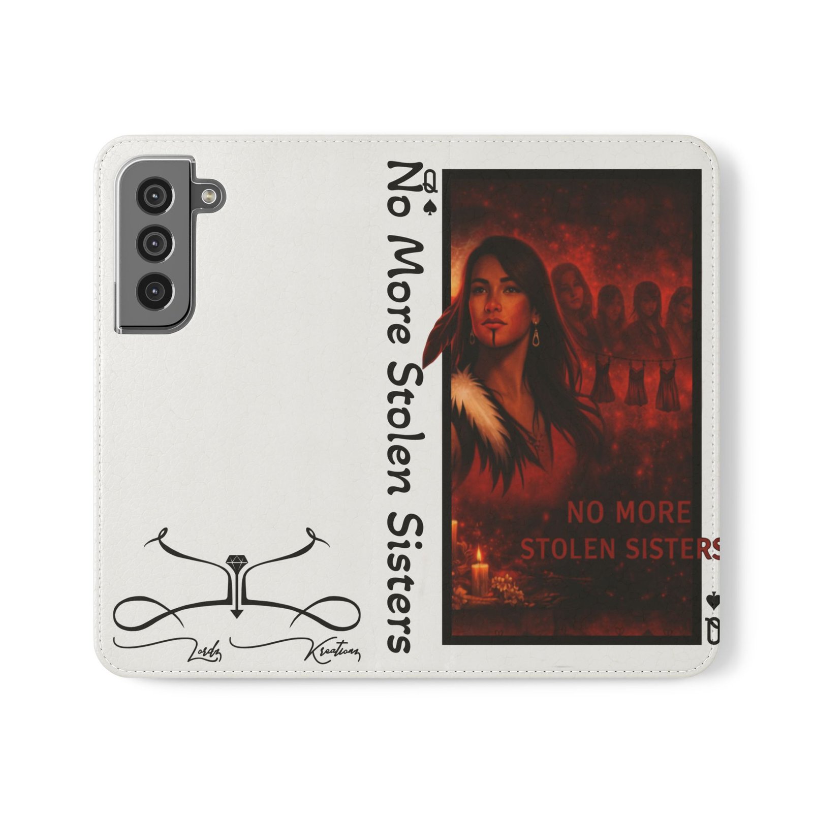 No More Stolen Sisters – Awareness Flip Wallet Phone Case | LordzKreationz - Image 1