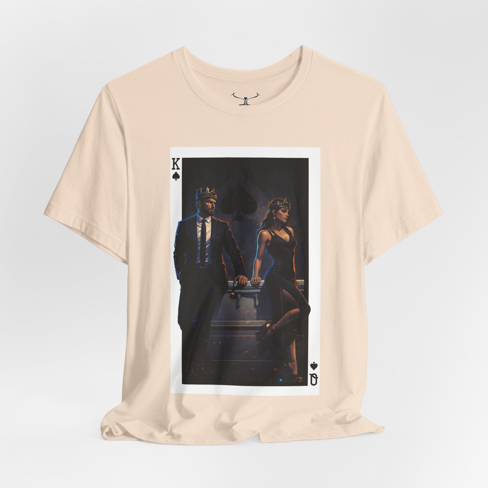 Good-Bye – Deck of Cards King and Queen of Spades Graphic T-Shirt - Image 12