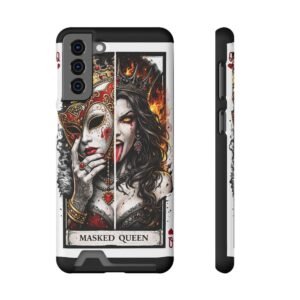Masked Queen – Deck of Cards Slim Card Holder Phone Case | LordzKreationz - Image 37