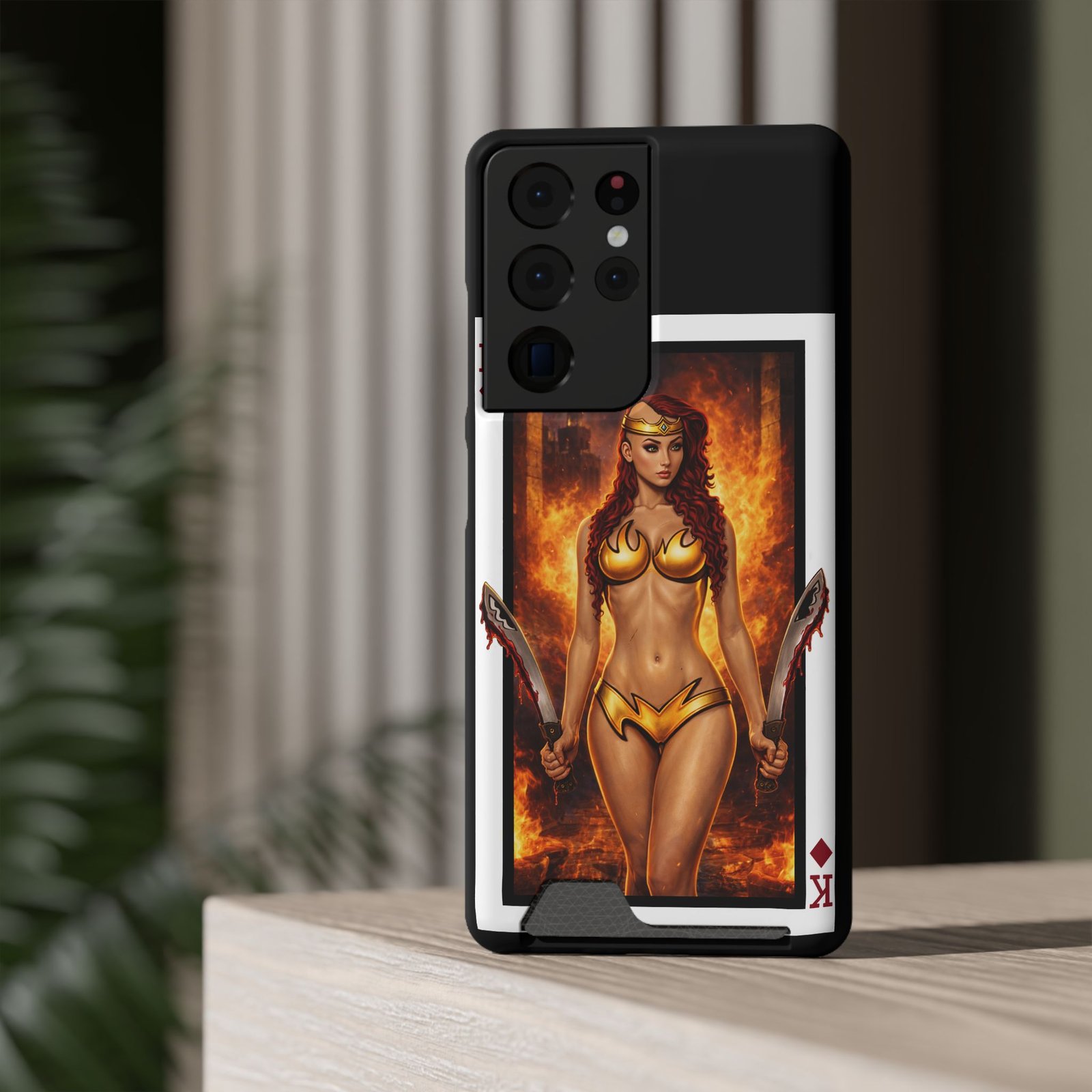 Let’s Play – Deck of Diamonds Slim Card Holder Phone Case | LordzKreationz - Image 92