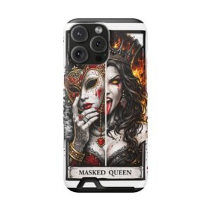 Masked Queen – Deck of Cards Slim Card Holder Phone Case | LordzKreationz - Image 146