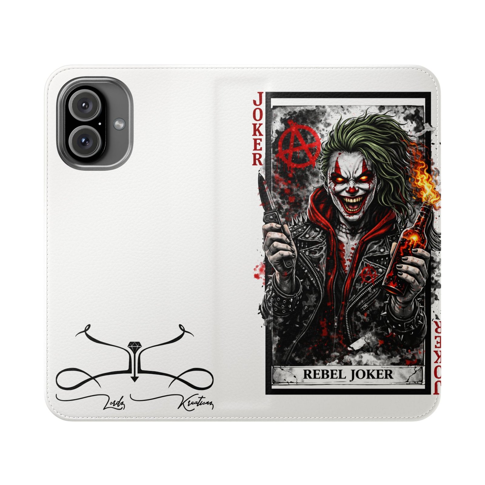 Rebel Joker – Deck of Cards Flip Wallet Phone Case | LordzKreationz - Image 33