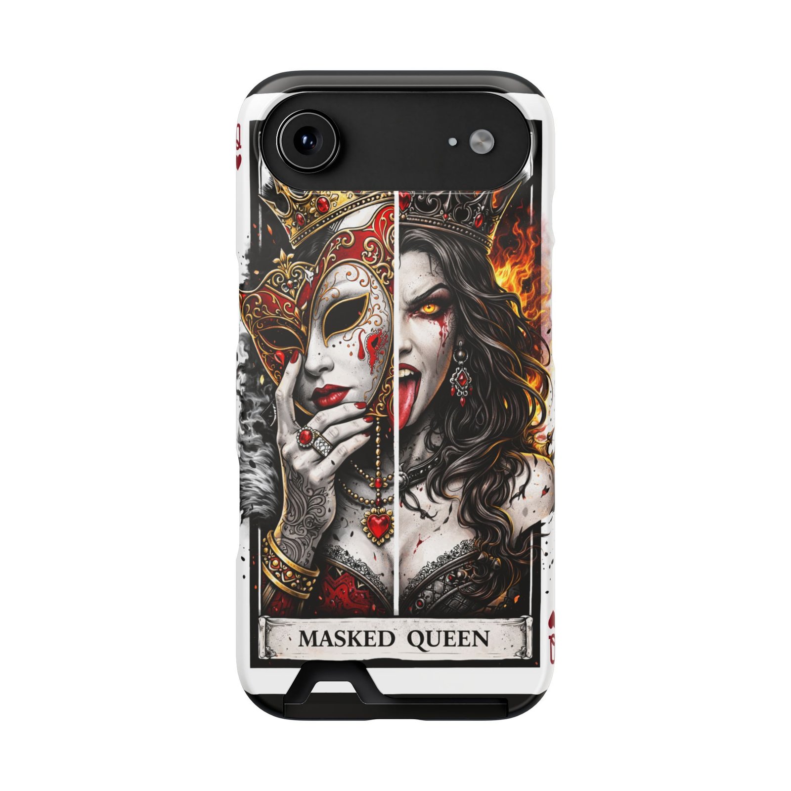 Masked Queen – Deck of Cards Slim Card Holder Phone Case | LordzKreationz - Image 98