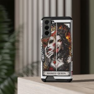 Masked Queen – Deck of Cards Slim Card Holder Phone Case | LordzKreationz - Image 28