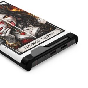 Masked Queen – Deck of Cards Slim Card Holder Phone Case | LordzKreationz - Image 18
