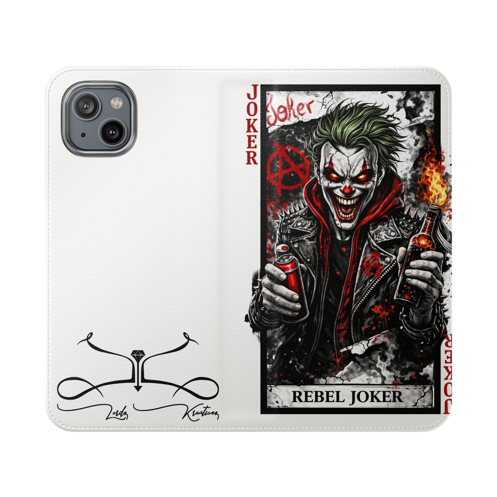 Rebel Joker – Deck of Cards Flip Wallet Phone Case | LordzKreationz - Image 65