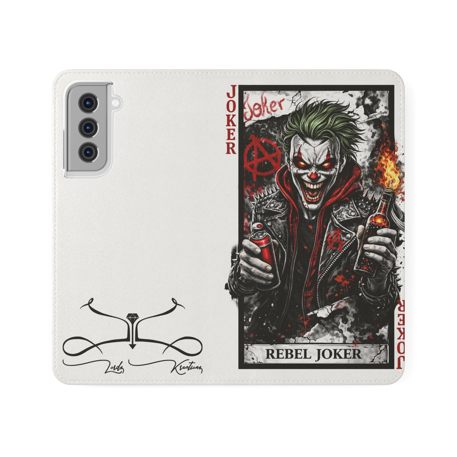 Rebel Joker – Deck of Cards Flip Wallet Phone Case | LordzKreationz - Image 17