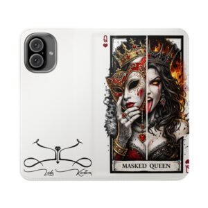 Masked Queen – Deck of Hearts Flip Wallet Phone Case | LordzKreationz - Image 33
