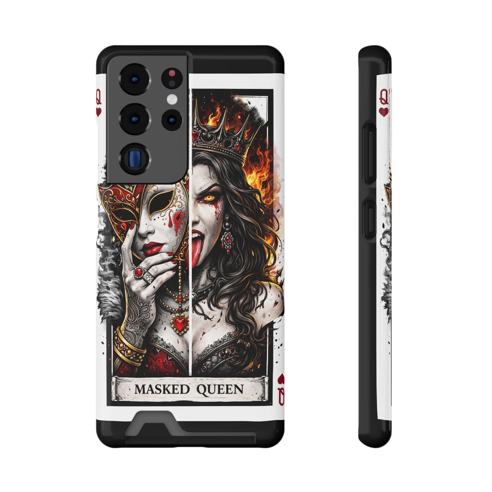 Masked Queen – Deck of Cards Slim Card Holder Phone Case | LordzKreationz - Image 89