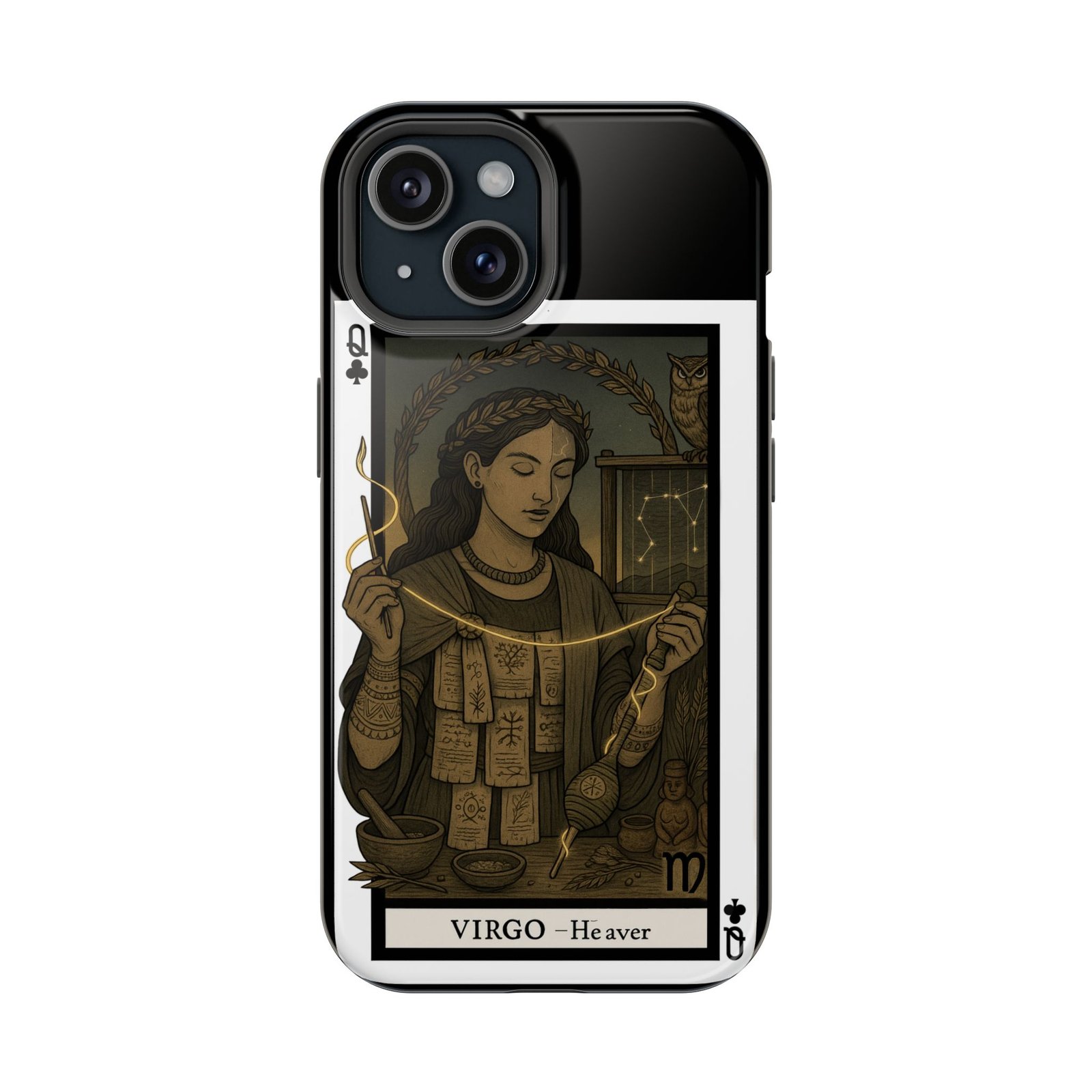 Virgo – Deck of Clubs – MagSafe® Protective Phone Case - Image 4