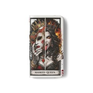 Masked Queen – Deck of Hearts Flip Wallet Phone Case | LordzKreationz - Image 3