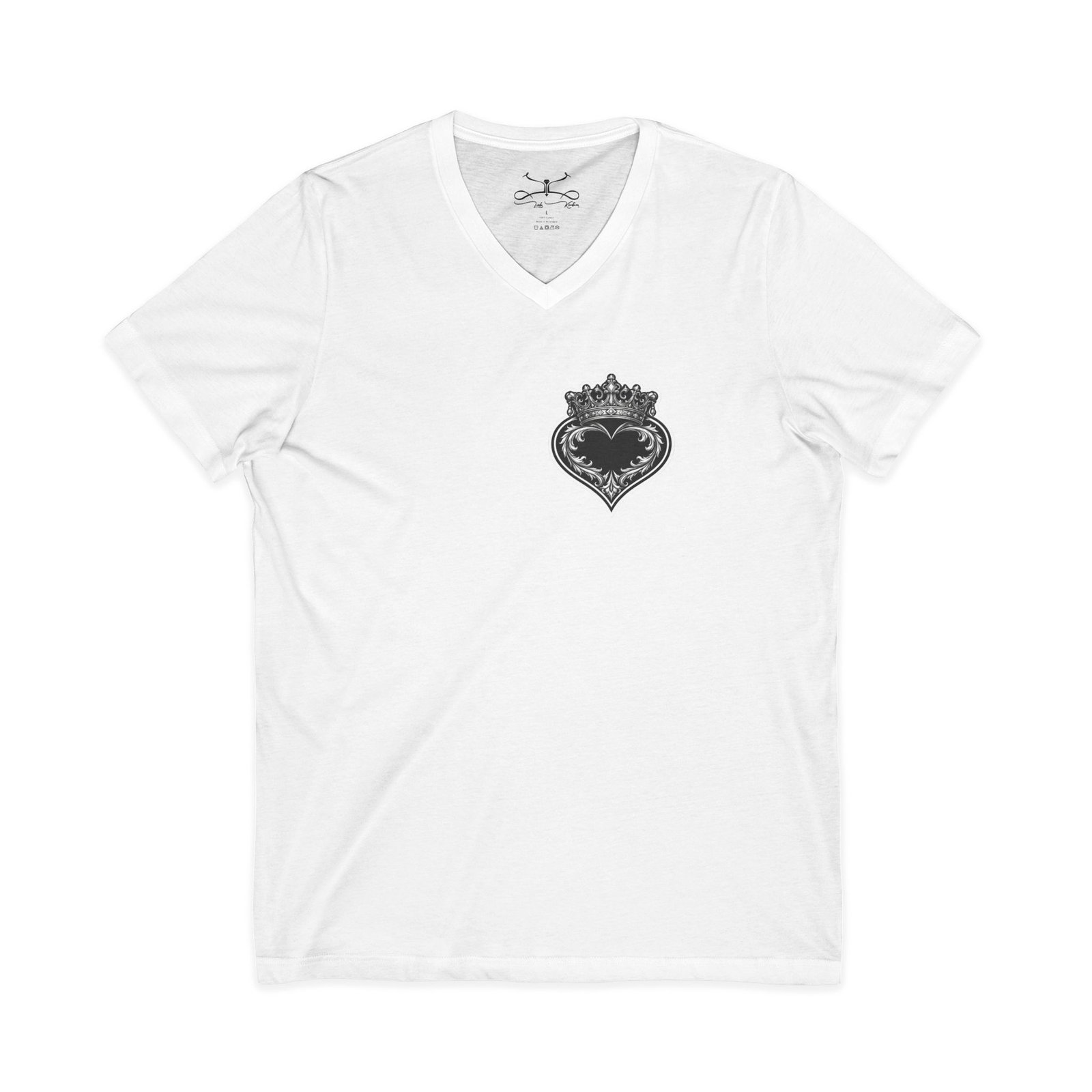 Heart Sleeve V-Neck Tee - Image 5
