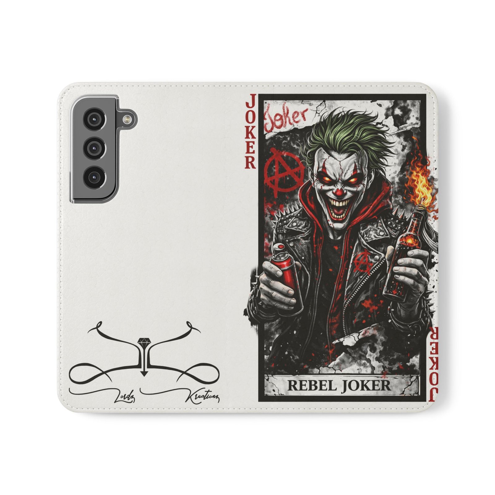 Rebel Joker – Deck of Cards Flip Wallet Phone Case | LordzKreationz - Image 5