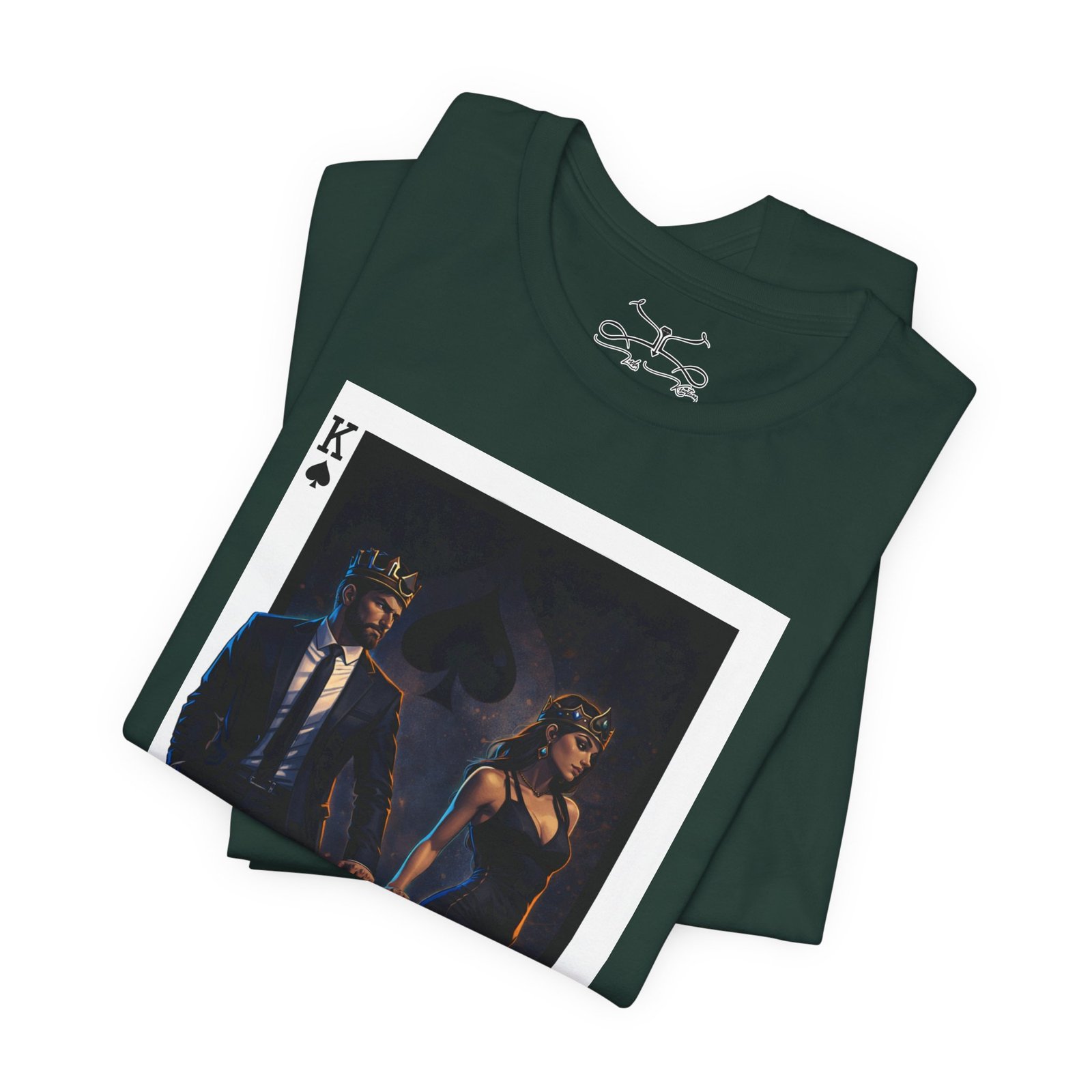 Good-Bye – Deck of Cards King and Queen of Spades Graphic T-Shirt - Image 23