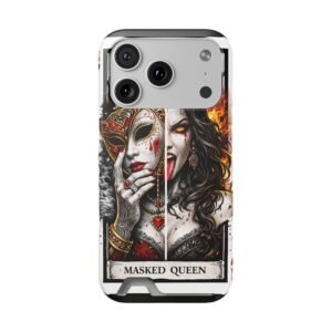 Masked Queen – Deck of Cards Slim Card Holder Phone Case | LordzKreationz - Image 99