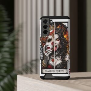 Masked Queen – Deck of Cards Slim Card Holder Phone Case | LordzKreationz - Image 32
