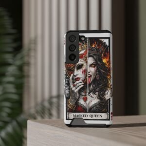 Masked Queen – Deck of Cards Slim Card Holder Phone Case | LordzKreationz - Image 56