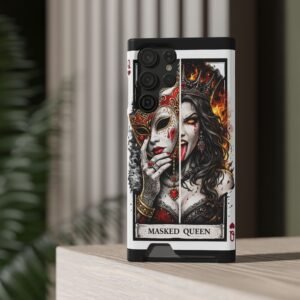 Masked Queen – Deck of Cards Slim Card Holder Phone Case | LordzKreationz - Image 24