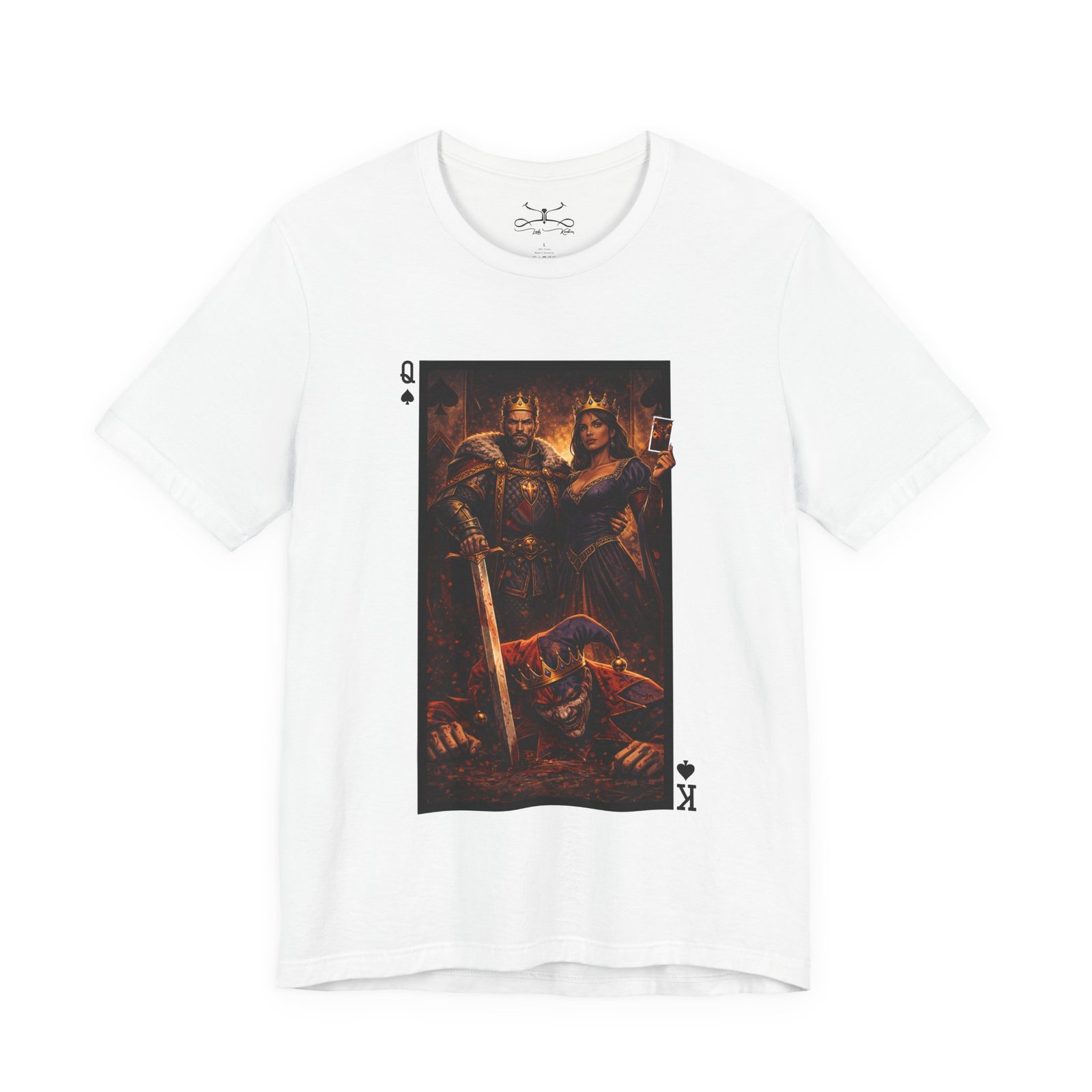 Man Down – King & Queen of Spades T-Shirt - Image 5