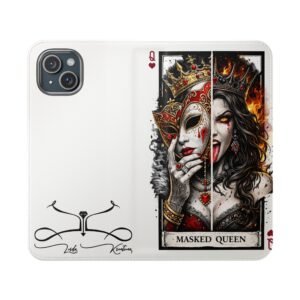Masked Queen – Deck of Hearts Flip Wallet Phone Case | LordzKreationz - Image 49