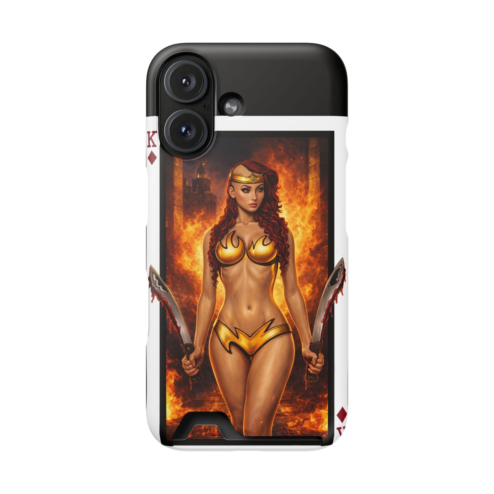Let’s Play – Deck of Diamonds Slim Card Holder Phone Case | LordzKreationz - Image 149