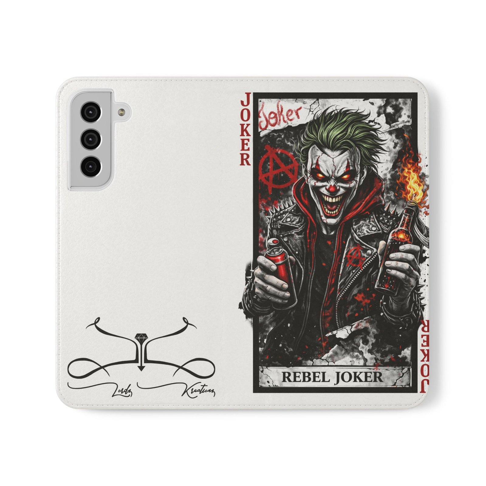 Rebel Joker – Deck of Cards Flip Wallet Phone Case | LordzKreationz - Image 9