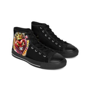 Crowned Chaos (Heart) Graffiti Men's High-top Sneakers - Image 2