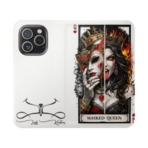 Masked Queen – Deck of Hearts Flip Wallet Phone Case | LordzKreationz - Image 45