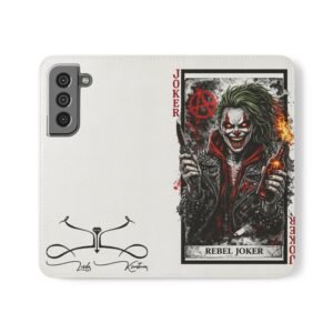 Rebel Joker – Deck of Cards Flip Wallet Phone Case | LordzKreationz - Image 1