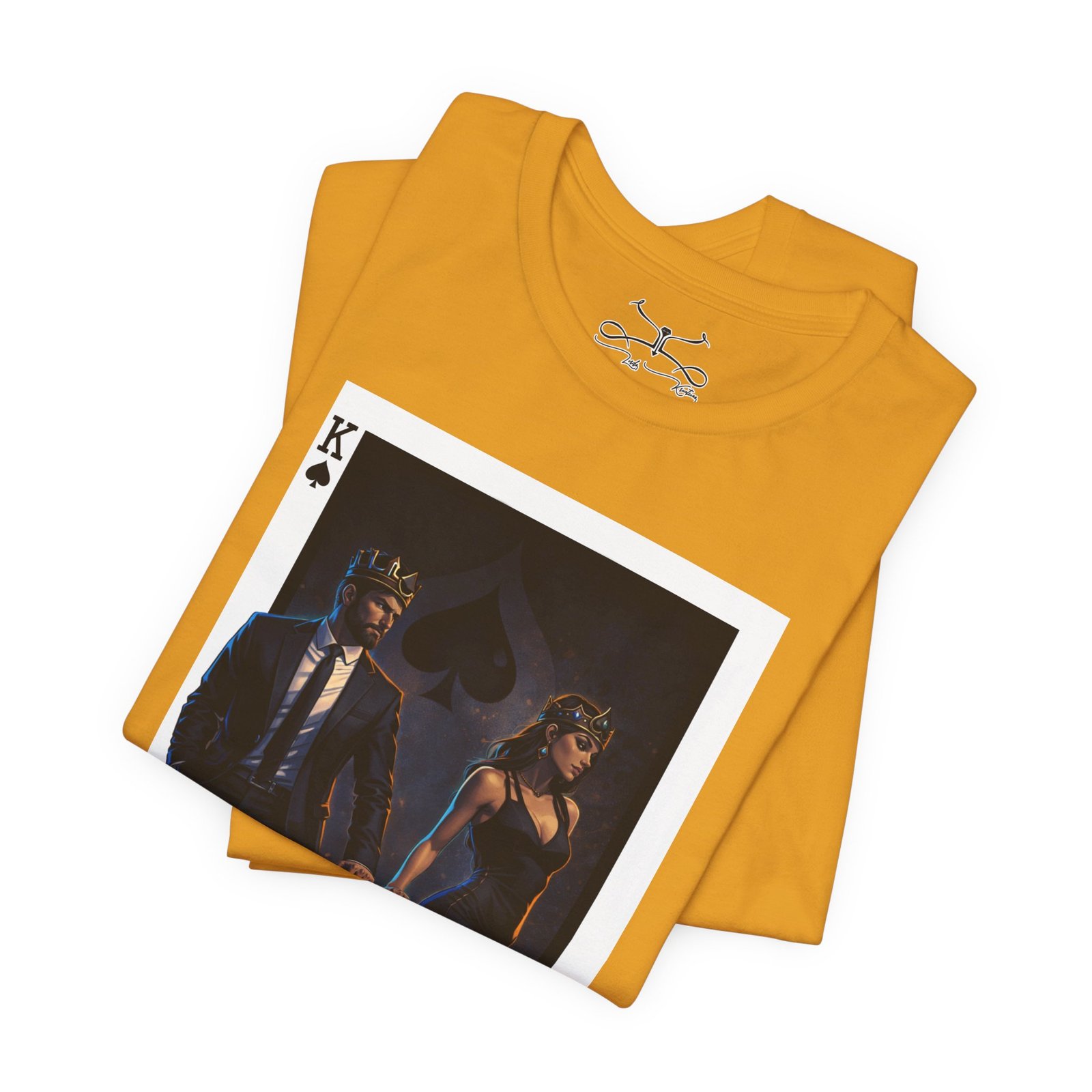 Good-Bye – Deck of Cards King and Queen of Spades Graphic T-Shirt - Image 15