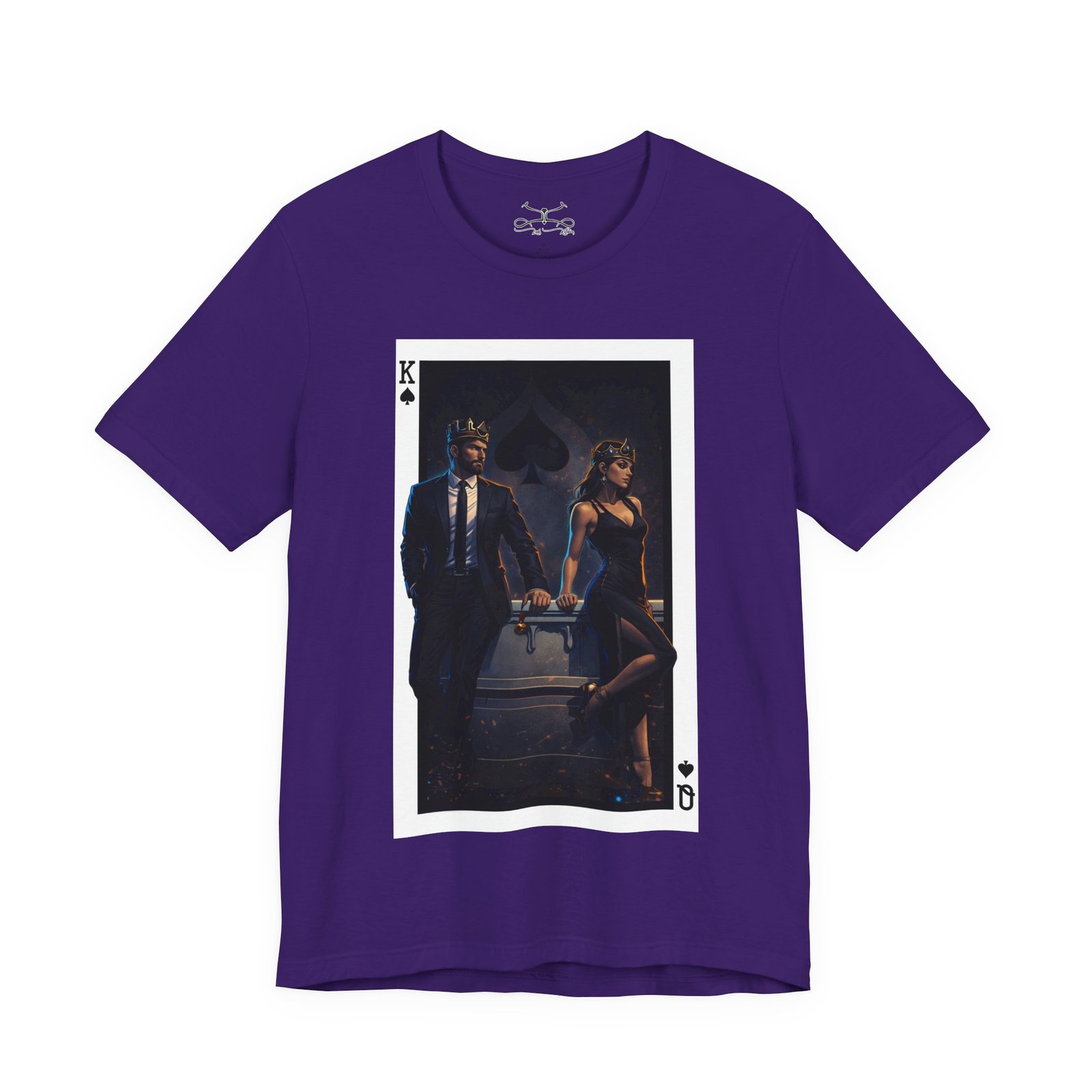 Good-Bye – Deck of Cards King and Queen of Spades Graphic T-Shirt - Image 33