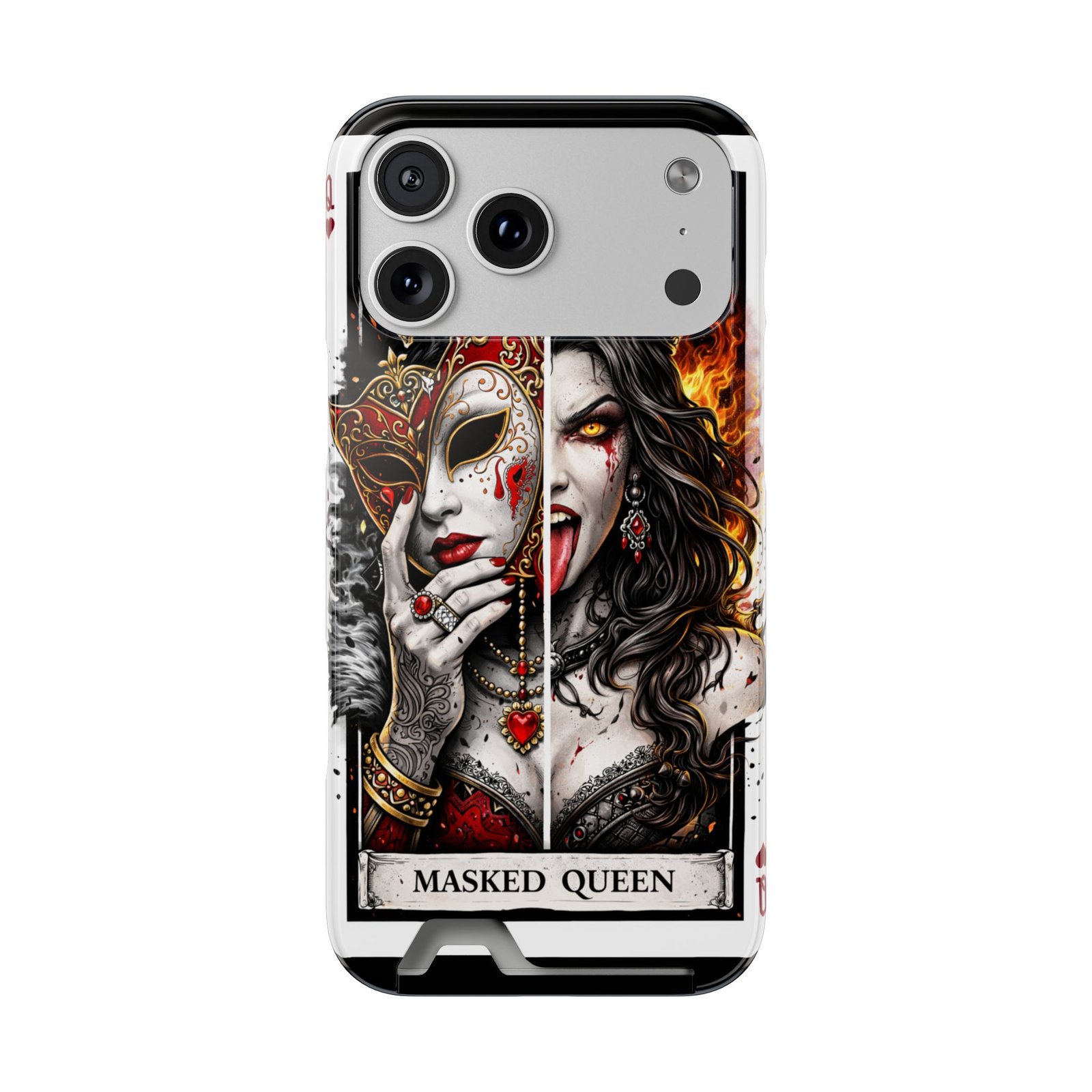 Masked Queen – Deck of Cards Slim Card Holder Phone Case | LordzKreationz - Image 112