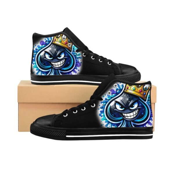 Crowned Chaos (Spade) Graffiti Men's High-top Sneakers