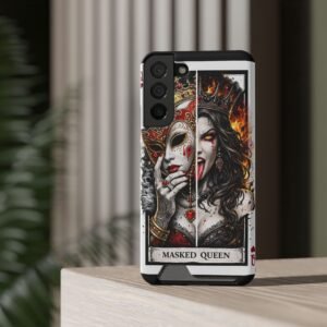 Masked Queen – Deck of Cards Slim Card Holder Phone Case | LordzKreationz - Image 16